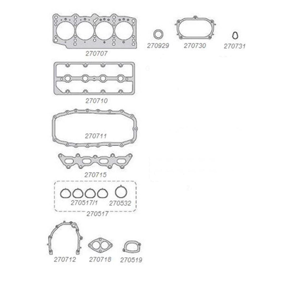 Junta Do Motor Uno Mille Motor Fiasa 1.0 8V Taranto 260700
