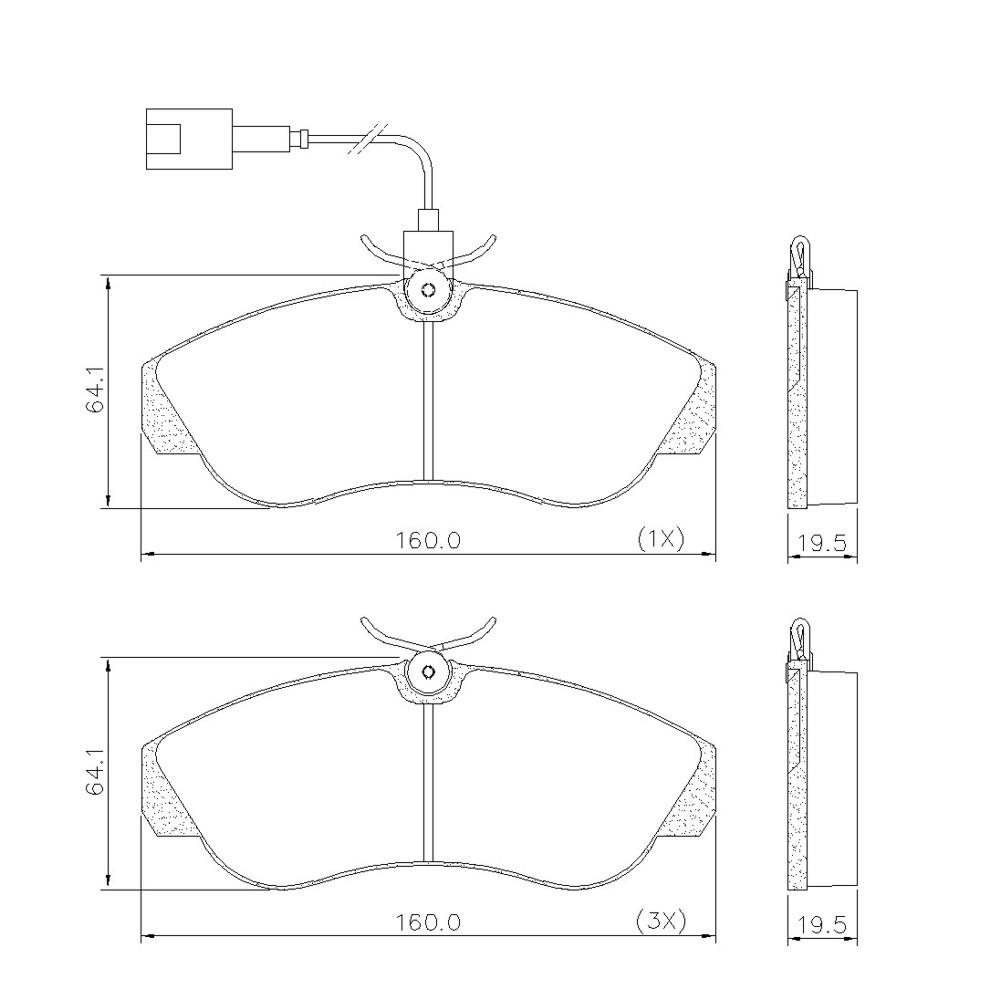 Pastilha De Freio Dianteira Ducato 00/ Fras-Le Pd438B