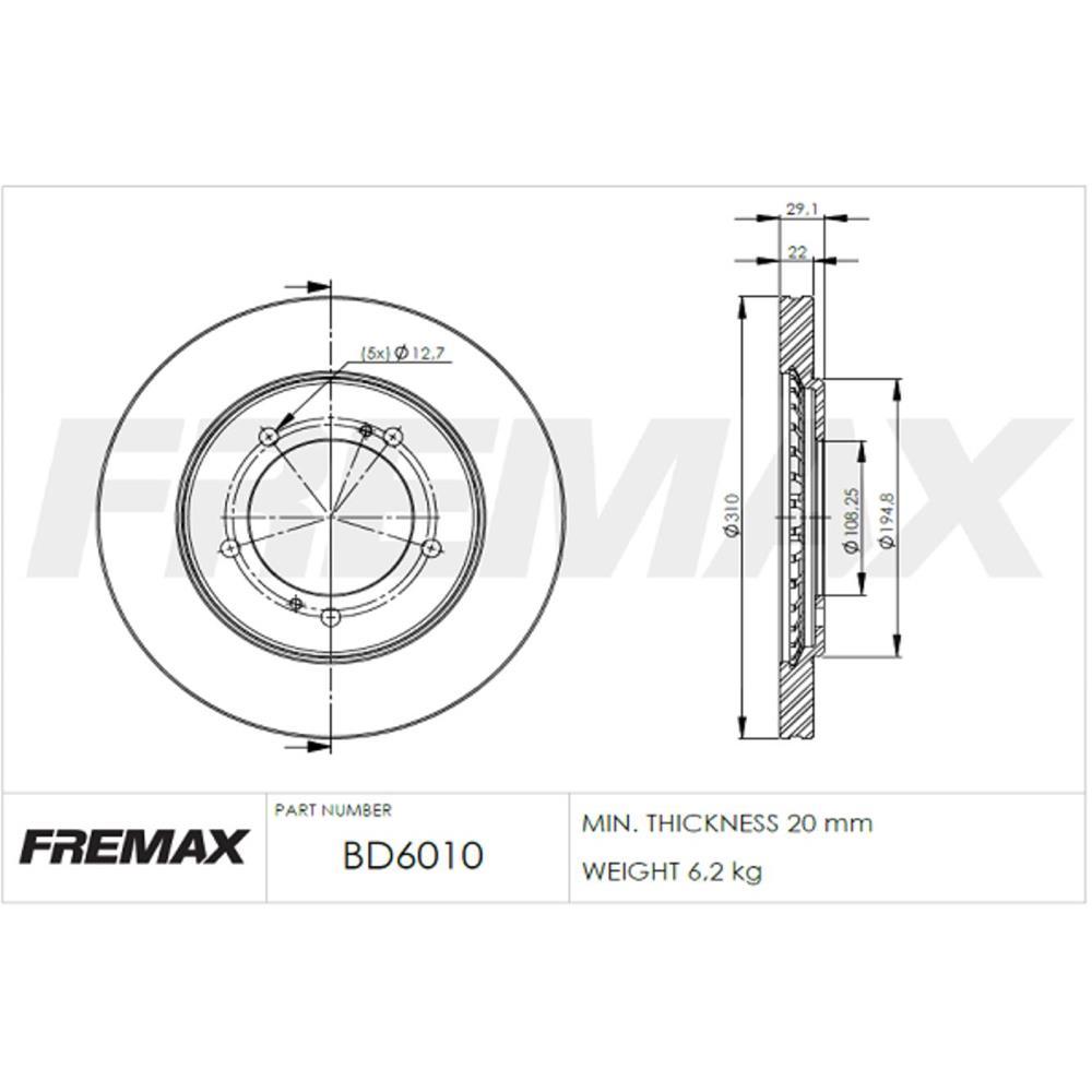Disco Freio Dianteiro Gm Tracker 2.0 Suzuki Grand Vitara Fremax Bd6010
