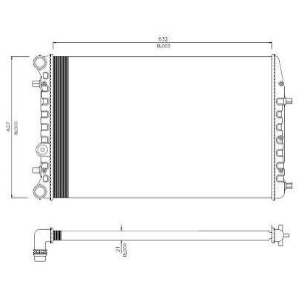 Radiador Fox Polo 1.0 1.6 2003/ Com Ar Condicionado Visconde Rv2517