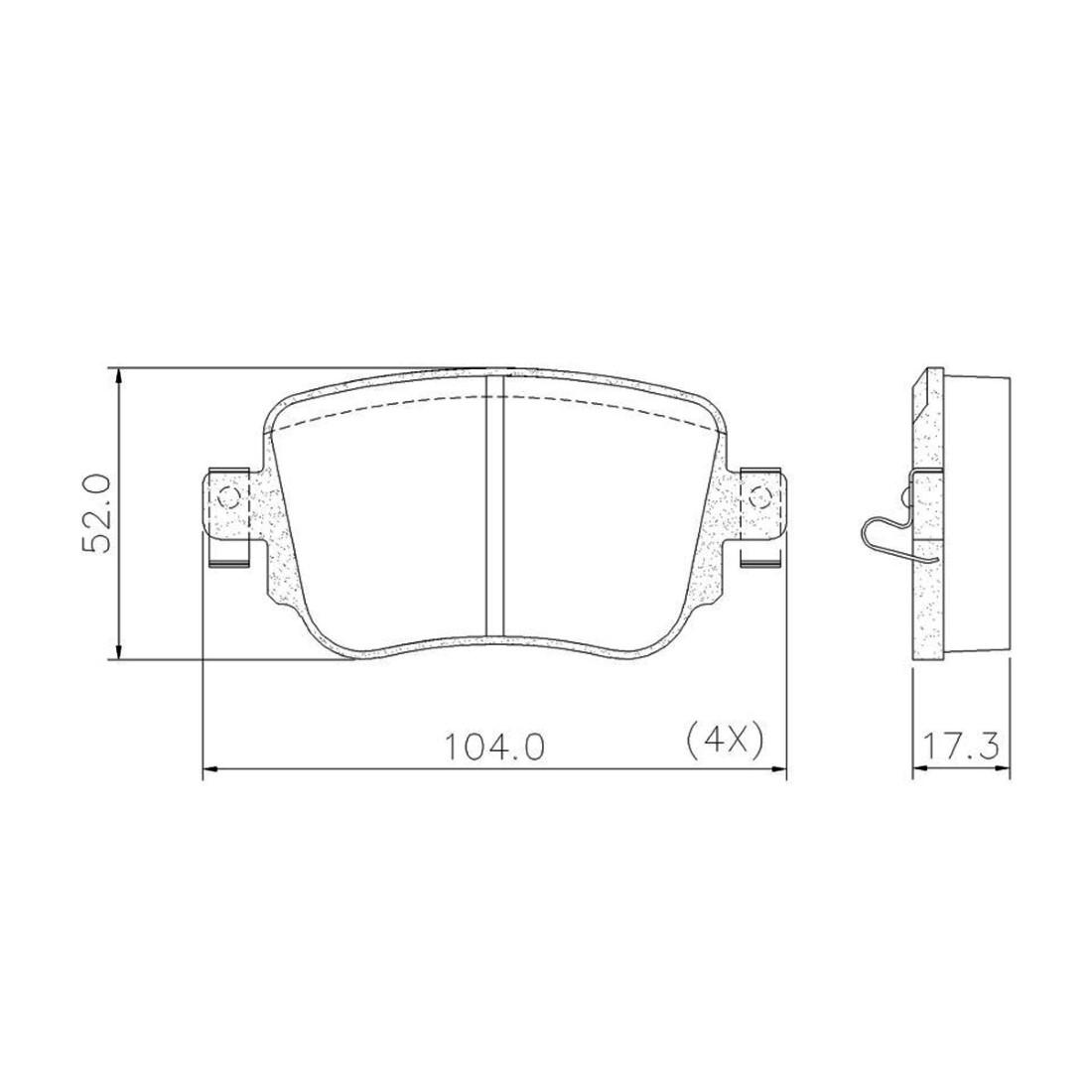 Pastilha Freio Traseira Golf Gti Audi A1 13/ Fras-Le Pd1543