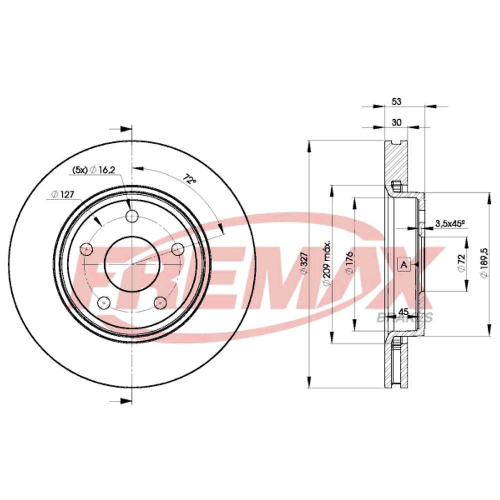 Disco Freio Dianteiro Jeep Commander Grand Cherokee Fremax Bd9269
