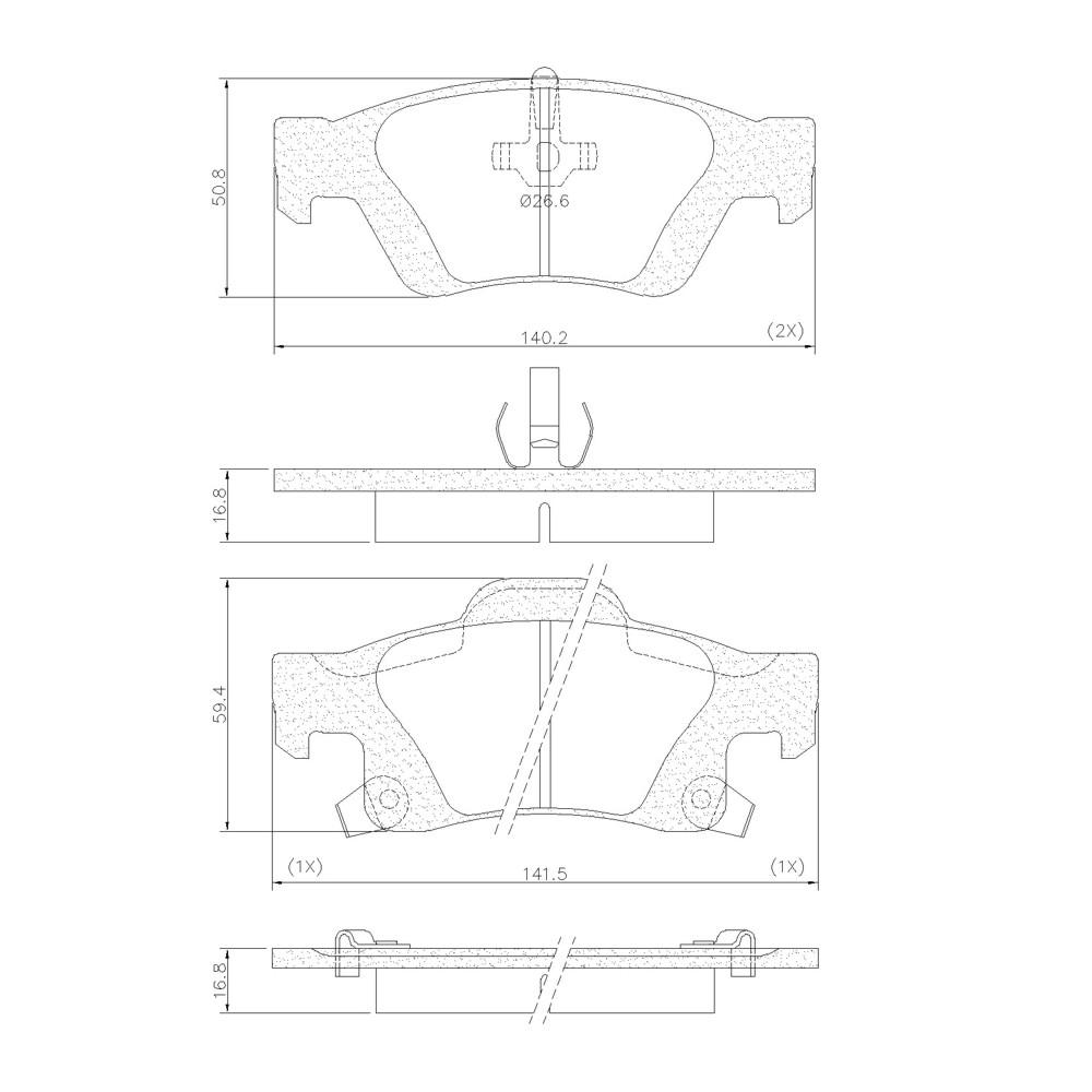 Pastilha De Freio Traseira Grand Cherokee 2011/ Frasle Pd1357