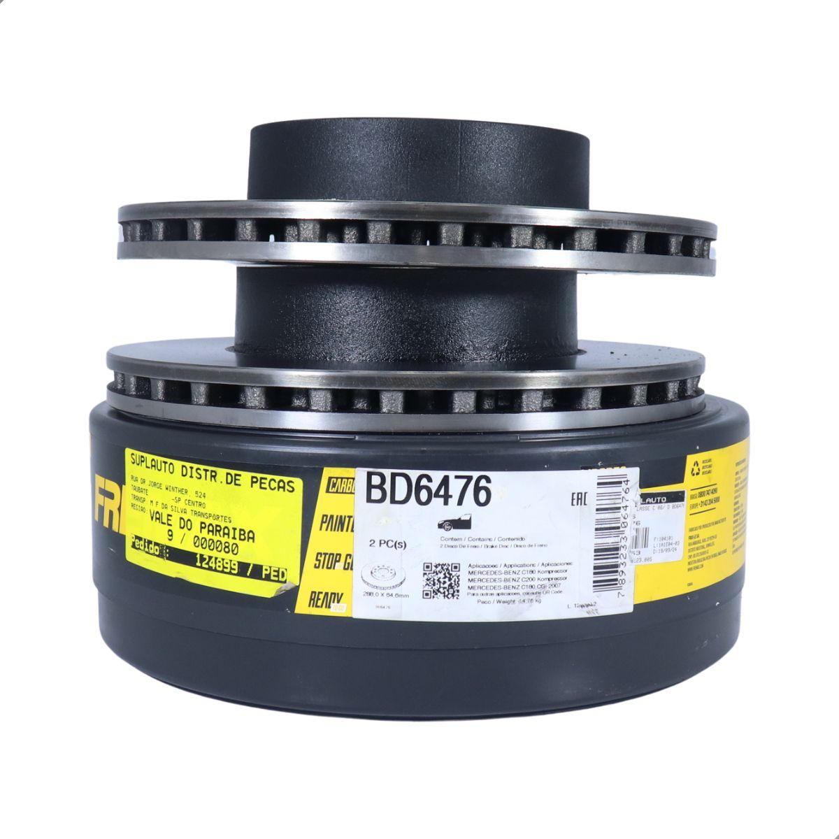 Disco De Freio Diant Mercedes Benz C180 C200 Fremax Bd6476