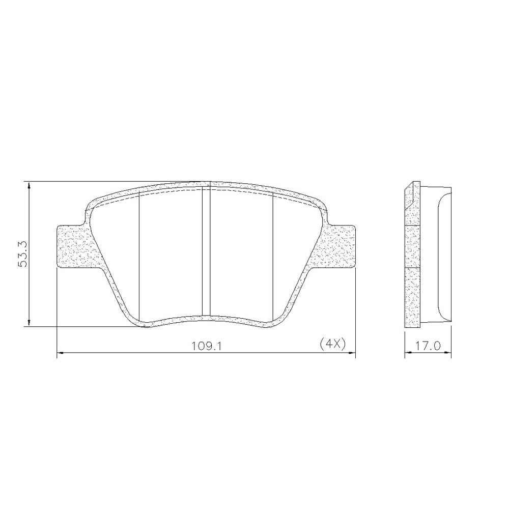 Pastilha De Freio Traseira Golf Frasle Pd1465 Par<Br>