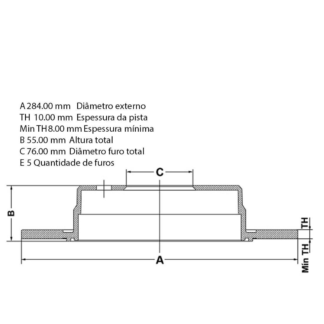 Disco Freio Traseiro Hyundai Azera Kia Opirus Fremax Bd5104