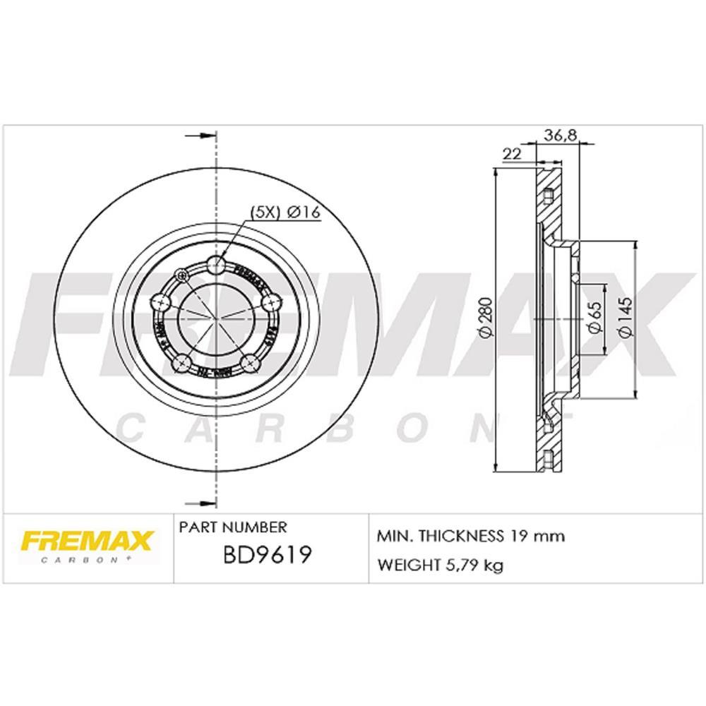 Disco De Freio Diant Vw Crossfox Spacefox Fox Fremax Bd9619