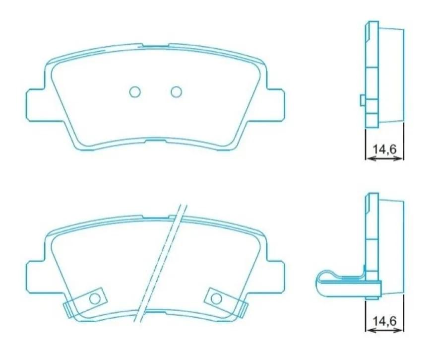 Pastilha De Freio Traseira Azera I30 Soul 2013/ Jurid Hq2313A