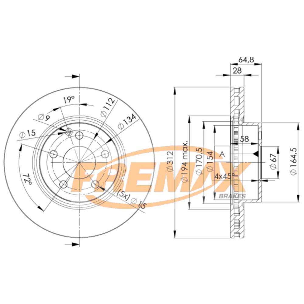Disco Freio Dianteiro Mercedes Benz E240 E350 E500 Fremax Bd0414