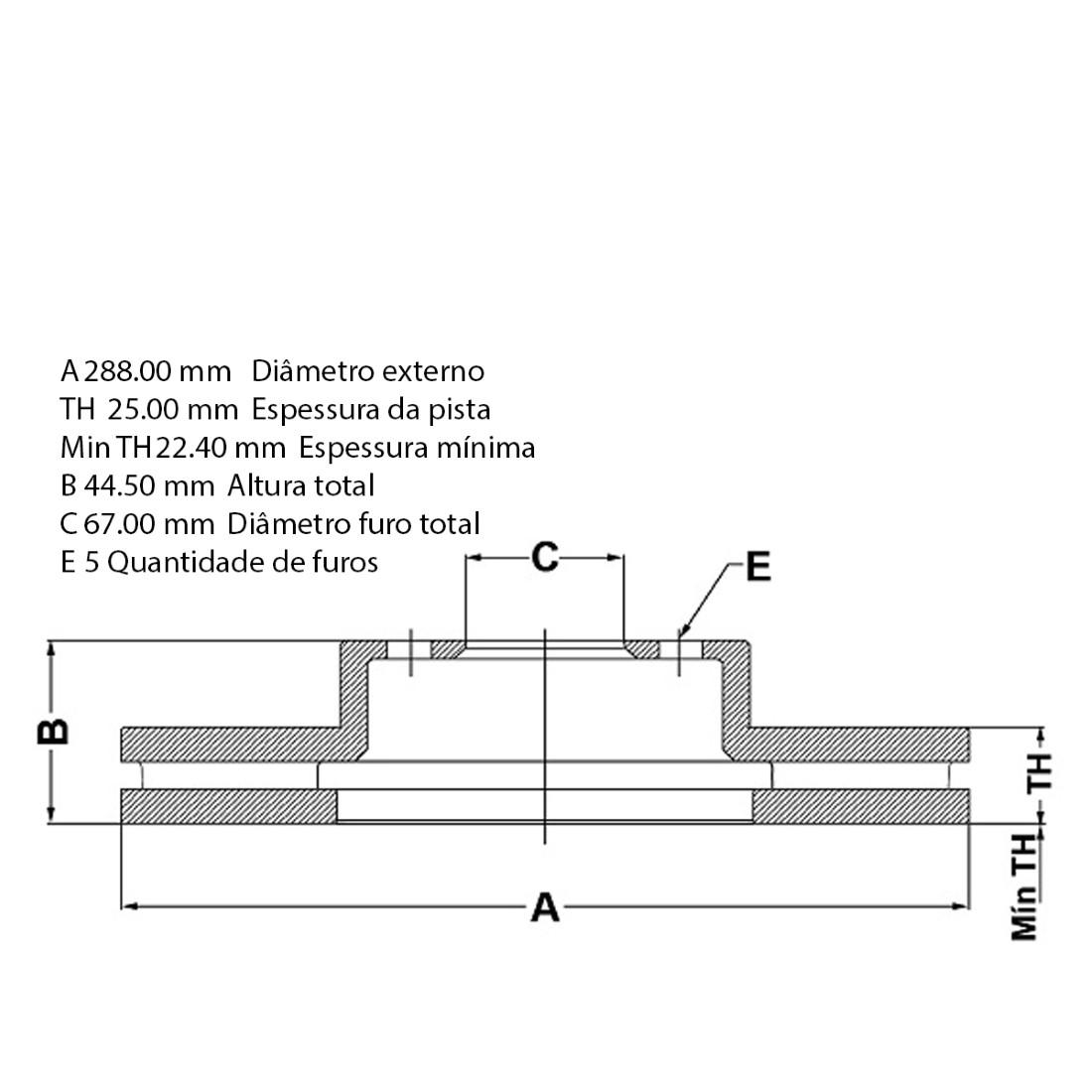 Disco Freio Dianteiro Mercedes Benz A200 B180 B200 Fremax Bd0117