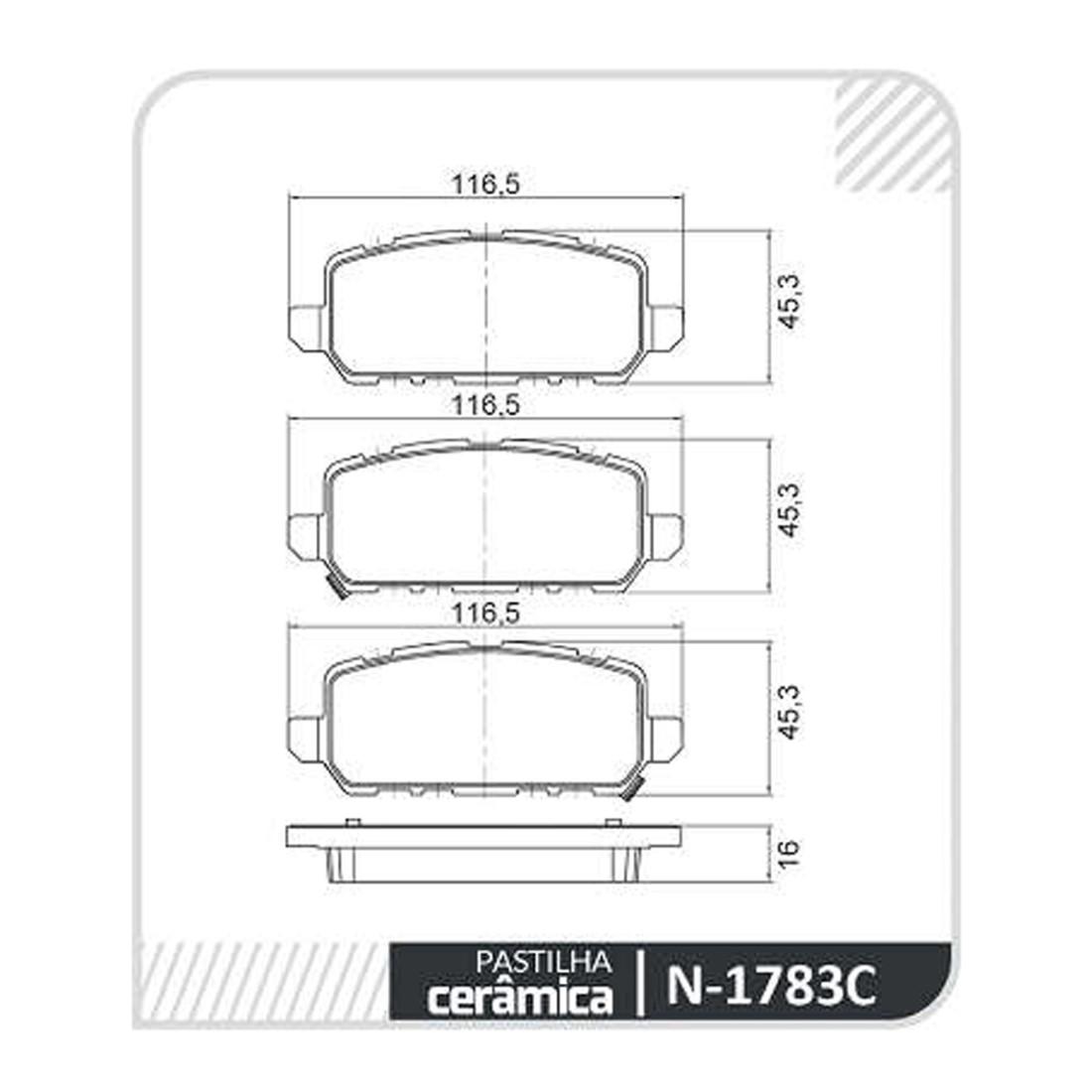 Pastilha Freio Traseira Honda Accord Hr-V Cobreq N1783C