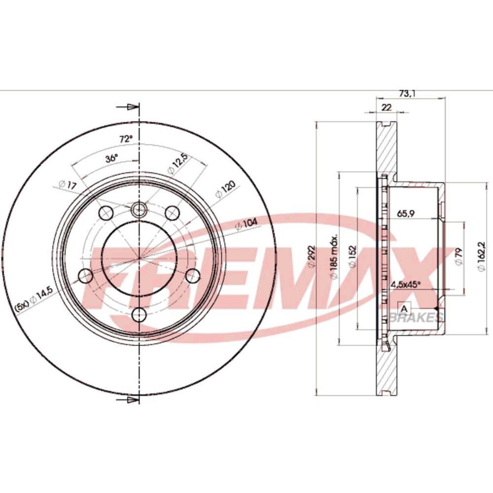 Disco Freio Dianteiro Bmw 118 120 Fremax Bd6464