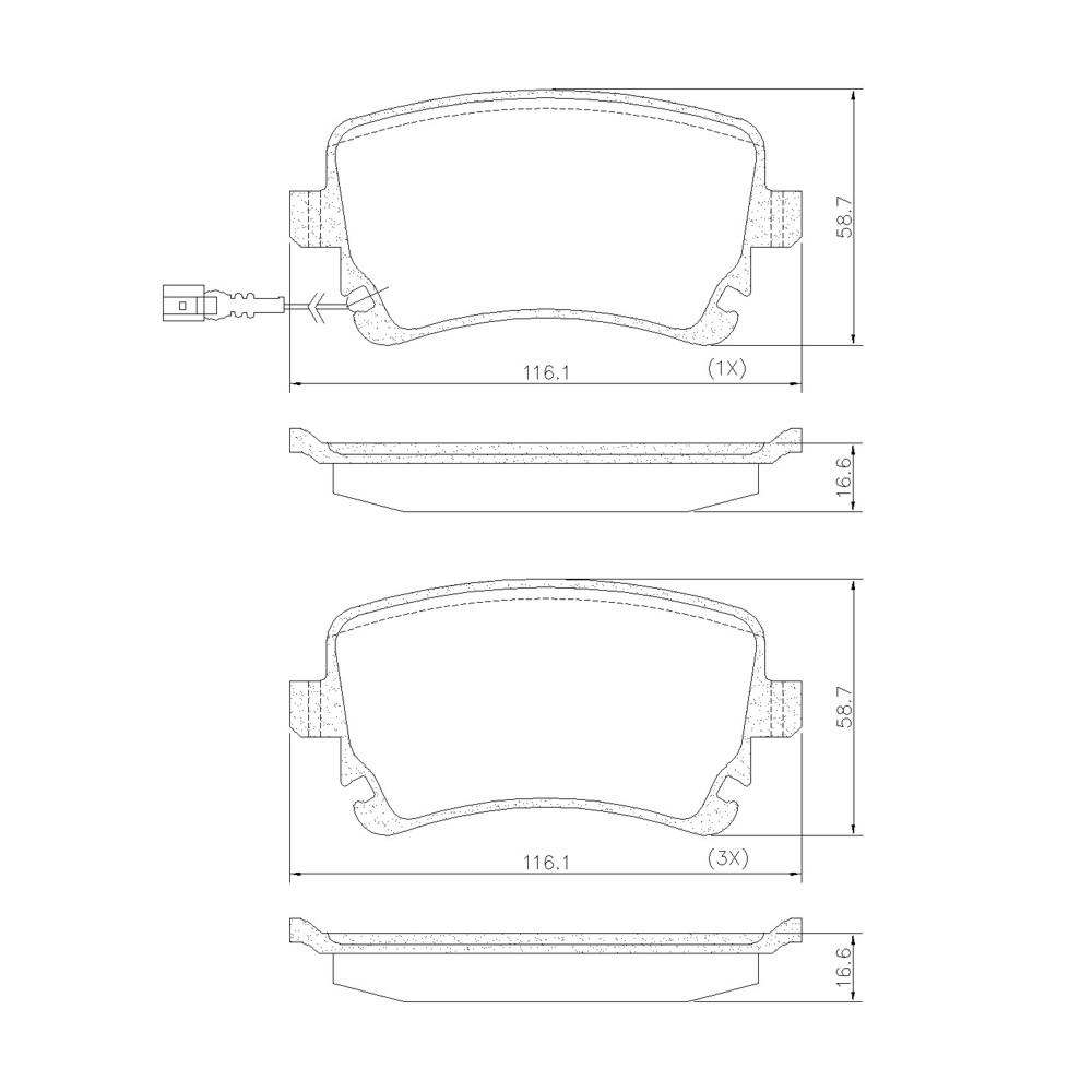 Pastilha De Freio Traseira Audi A4 A6 A8 Rs 2003/ Frasle Pd592B<Br>