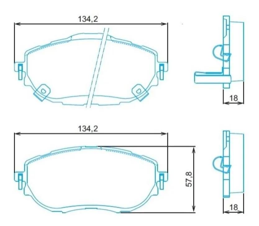 Pastilha De Freio Diant Toyota Corolla 2014/ Jurid Hq2325A