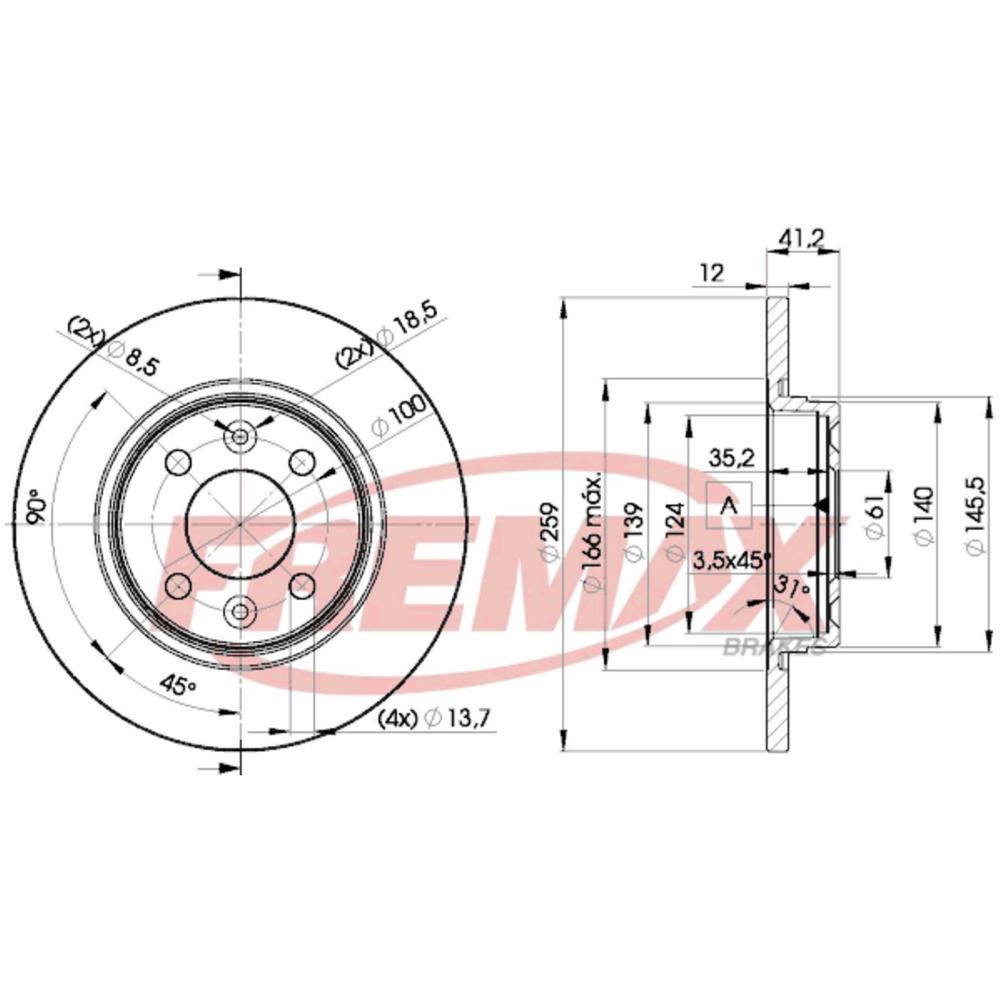 Disco De Freio Diant Clio Logan Sandero Symbol Fremax Bd4707