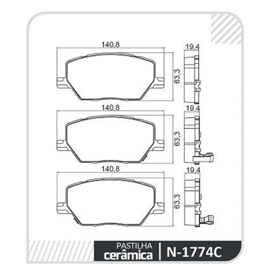 Pastilha Freio D Fiat Toro Jeep Compass Renegade Cobreq N1774C