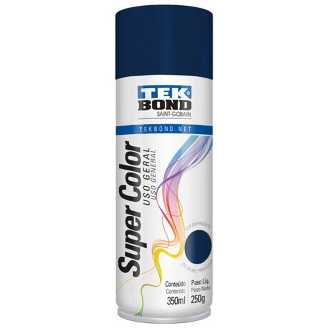 Tinta Spray Azul Escuro Uso Geral 350Ml Tekbond 23091006900