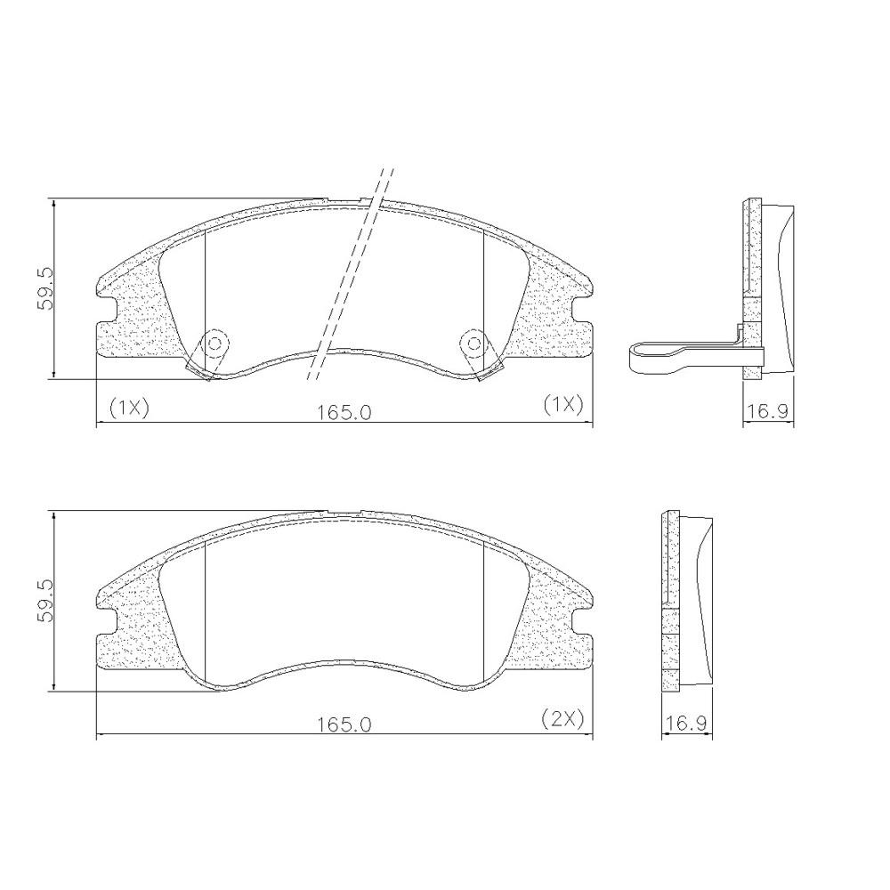 Pastilha De Freio Dianteira Kia Cerato Spectra Frasle Pd665