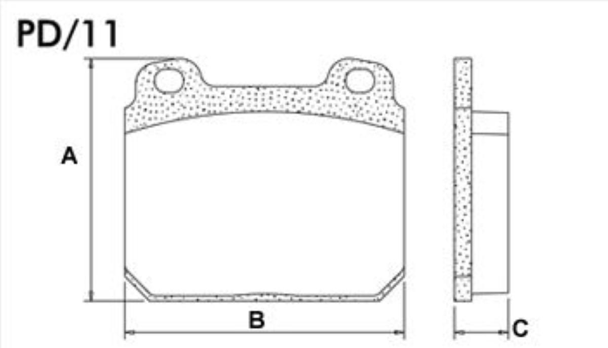 Pastilha De Freio Dianteira Opala 1979/ Caravan Comodoro Diplomata Frasle Pd11
