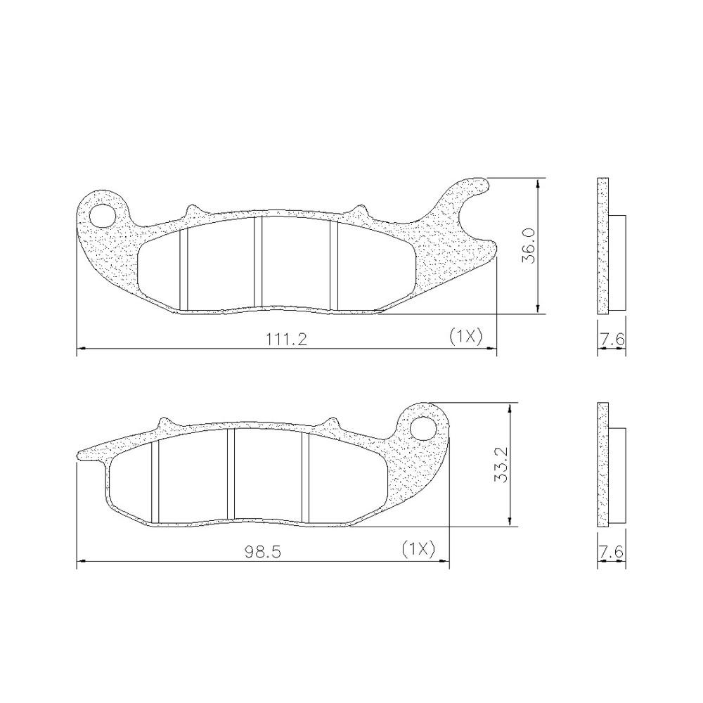 Pastilha De Freio Cg150 Fazer 250 Frasle Fmpd00892