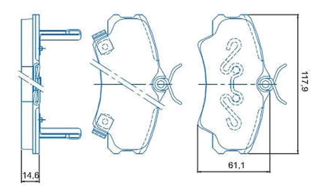 Pastilha De Freio Dianteiro Honda New Civic Jurid Hq2089A