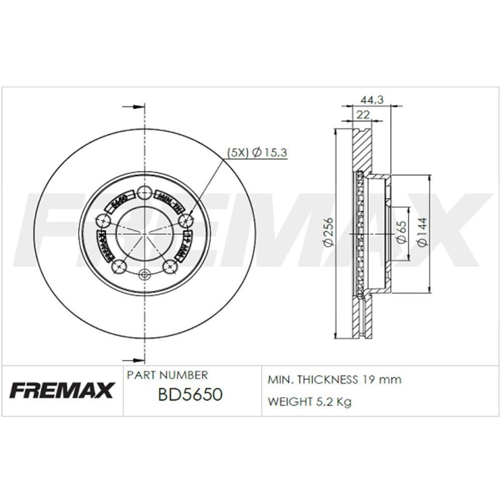 Disco Freio Dianteiro Vw Polo Virtus 2018 Fremax Bd5650
