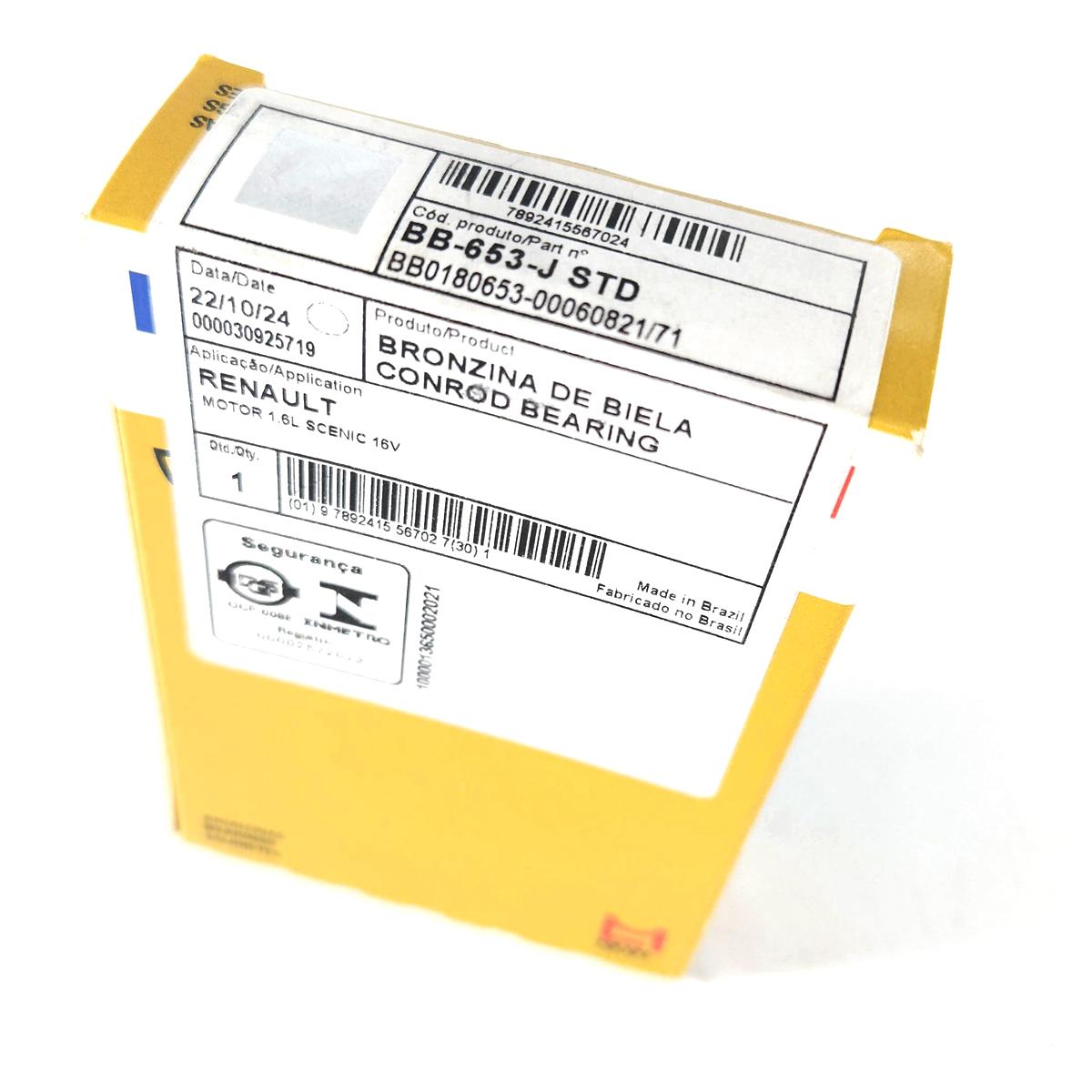 Bronzina Biela Clio Duster Sandero 1.6 Metal Leve Bb653/Std