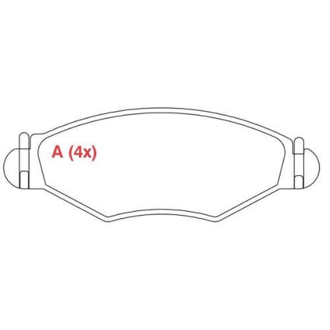 Pastilha Freio Diant Ceramica Peug 207 2007/ Willtec Fp412C