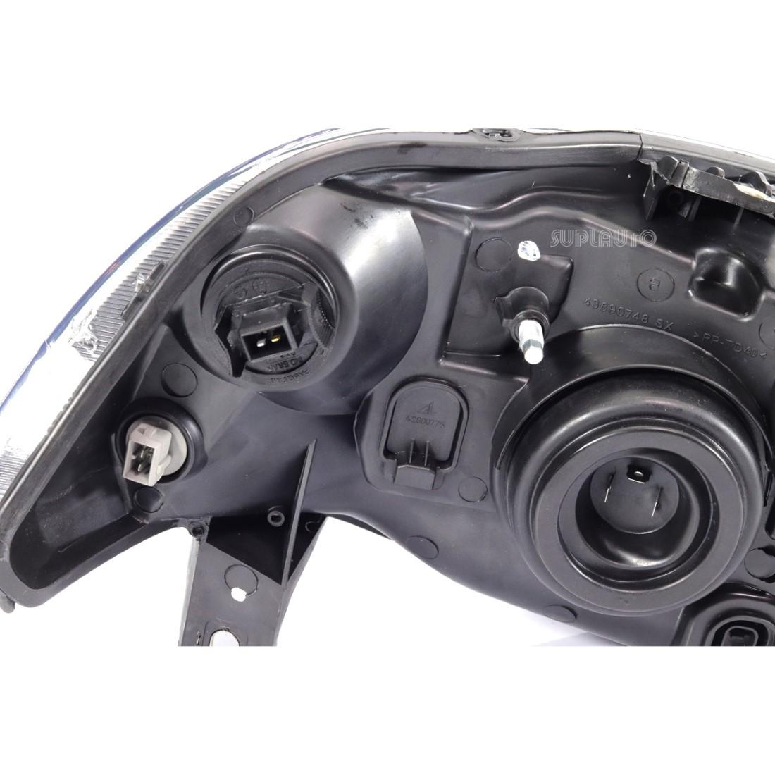 Farol Esquerdo Mascara Negra Palio Strada Siena Fiat 7090314