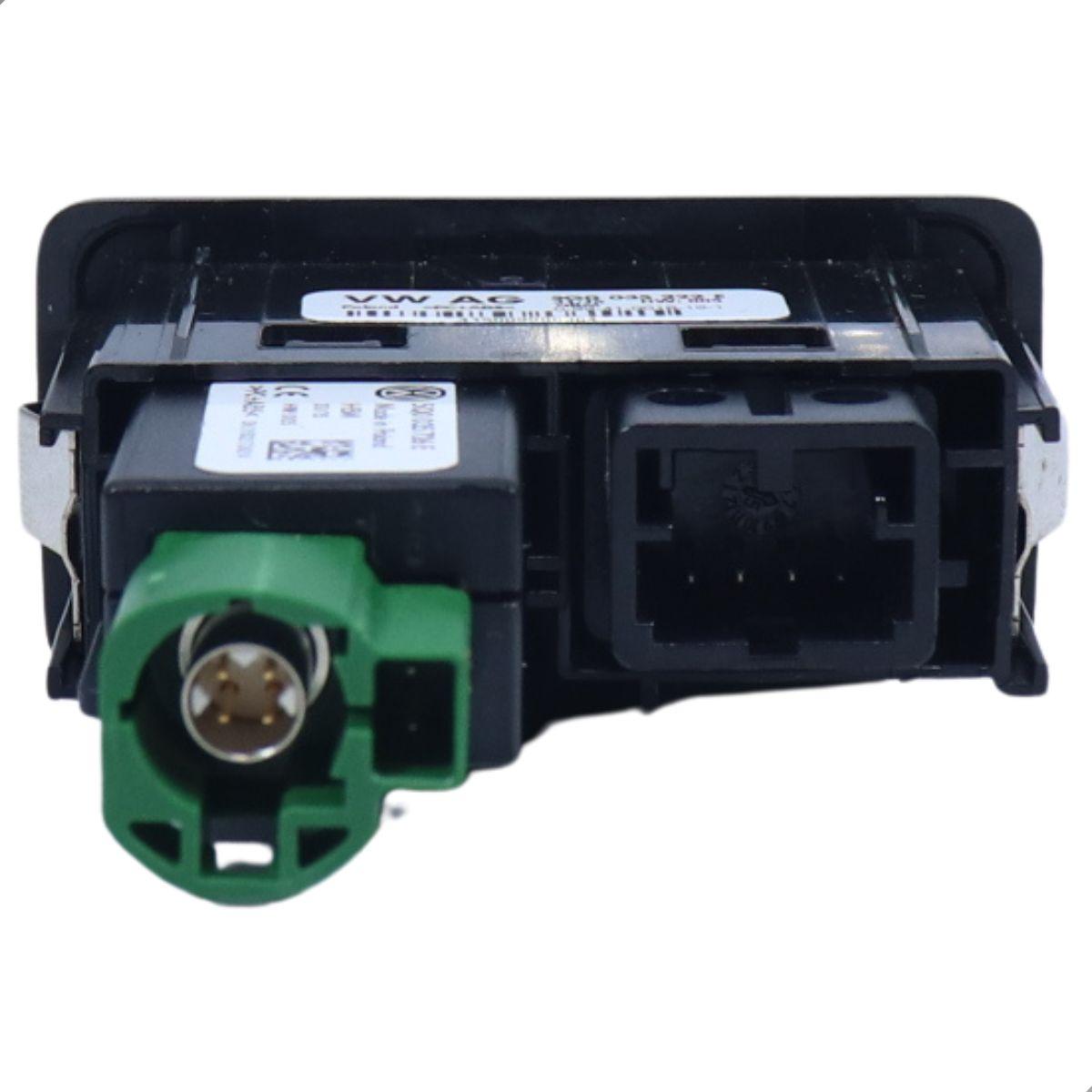 Conjunto Porta Usb Auxiliar Gol Fox Saveiro Vw 5Q0035726E