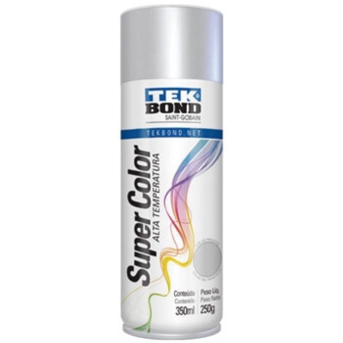 Tinta Spray Aluminio Alta Temp 350Ml Tekbond 23261006900