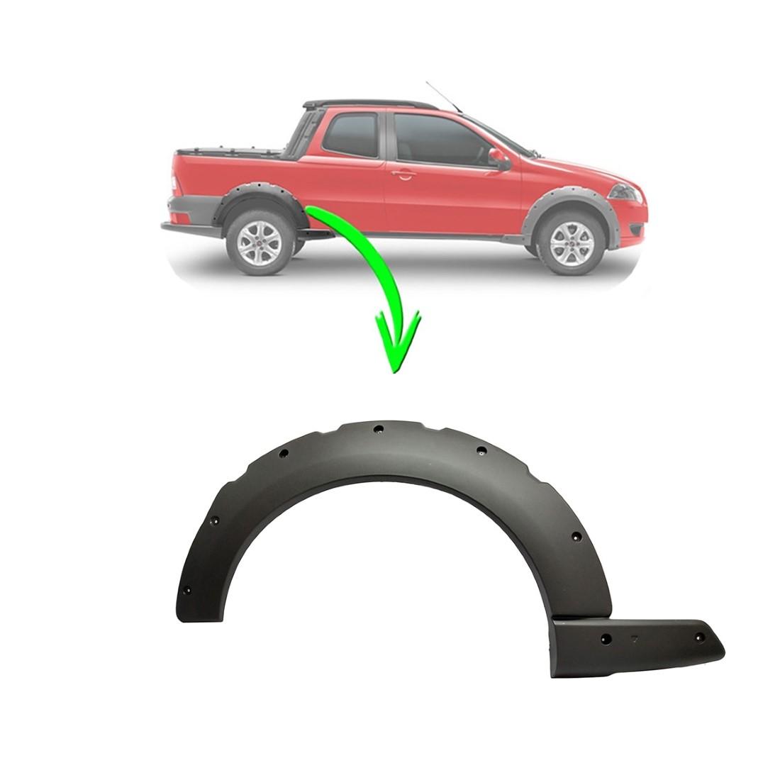 Moldura Paralama Traseiro Direito Strada 09/ Fiat 100175609