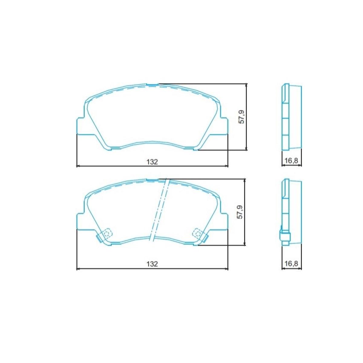 Pastilha De Freio Diant Hb20 1.6 Veloster 1.6 2012/ Jurid