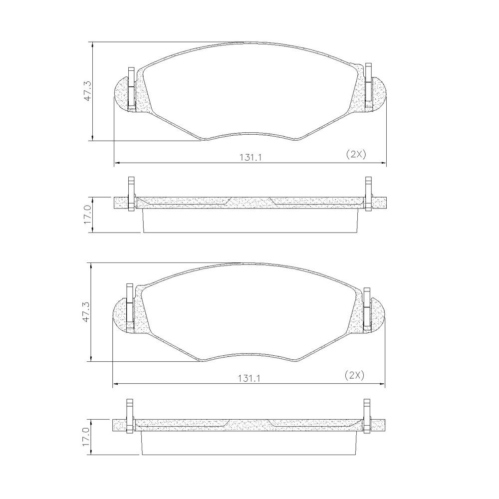 Pastilha De Freio Dianteira Peugeot 206/207 Fras-Le Pd435