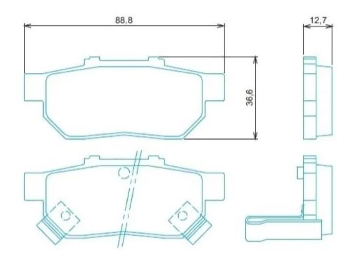 Pastilha De Freio Tras Honda Fit 1.4 1.5 09/ Jurid Hq2281A