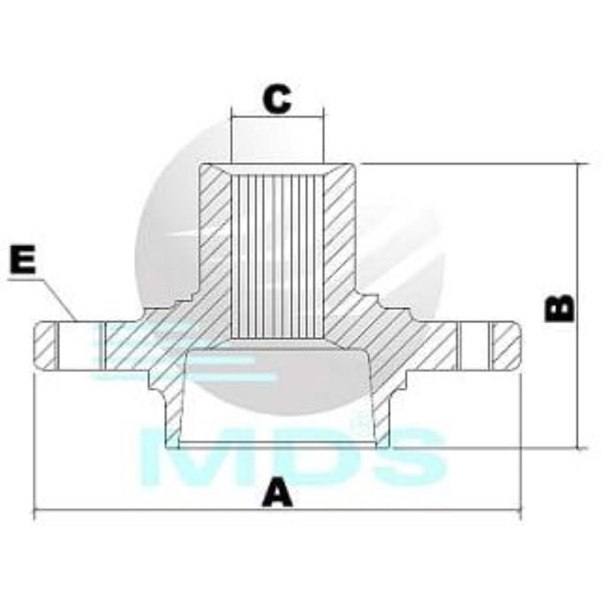 Cubo De Roda Dianteiro Vectra 1997/2005 Mds Cd45B