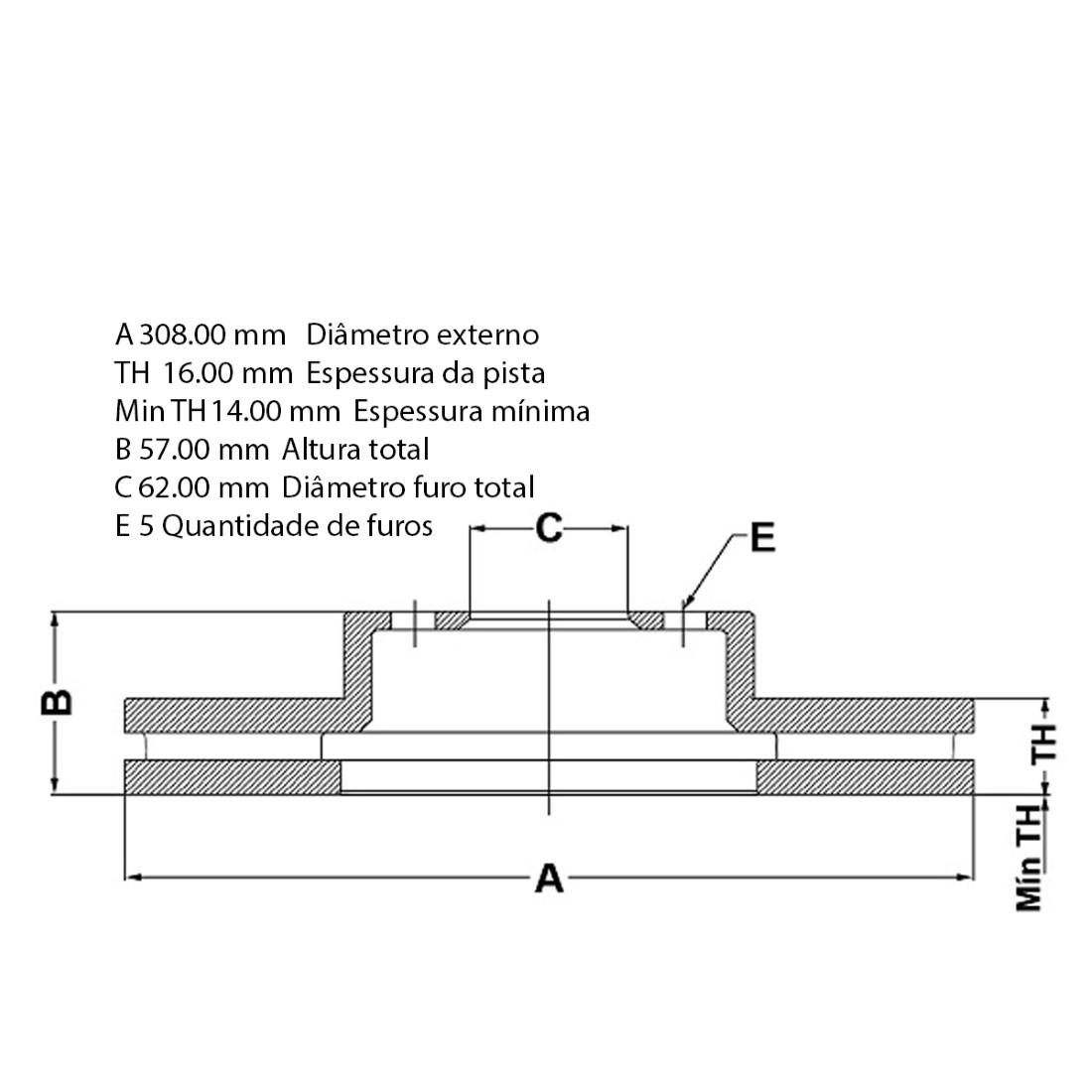 Disco Freio Traseiro Suzuki Grand Vitara 2009 Fremax Bd4802