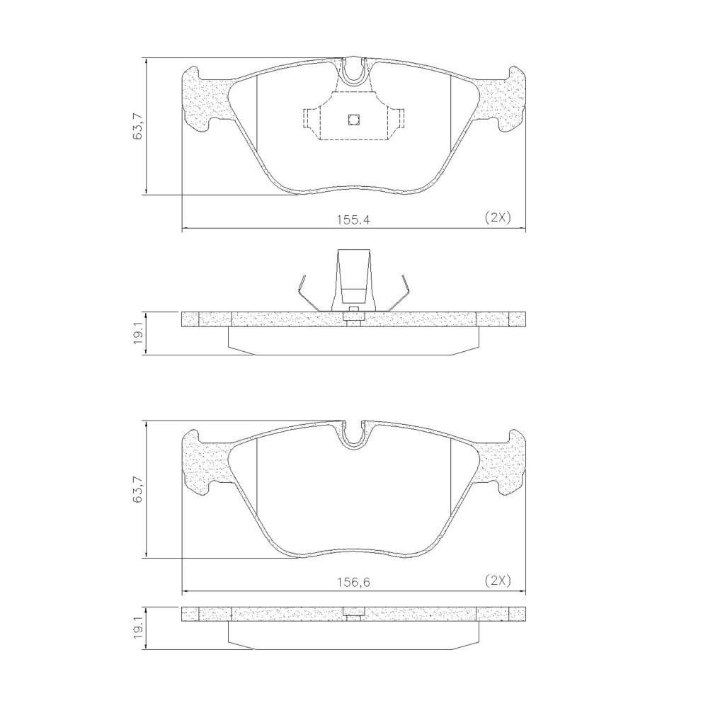 Pastilha De Freio Dianteiro Bmw Serie 3 4 5 Pd1044 Fras-Le<Br>