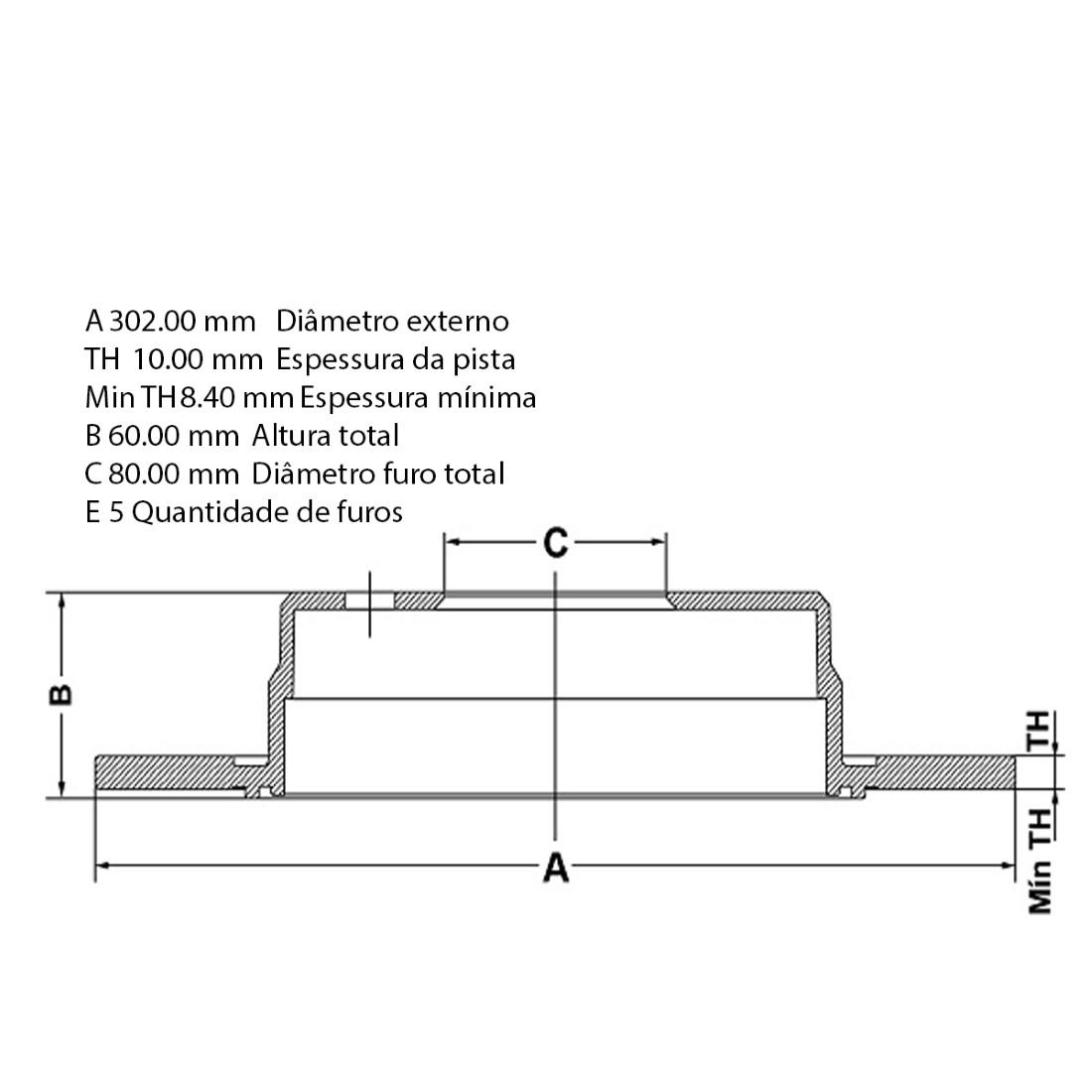 Disco Freio Traseiro Mitsubishi Asx Outlander Fremax Bd4648