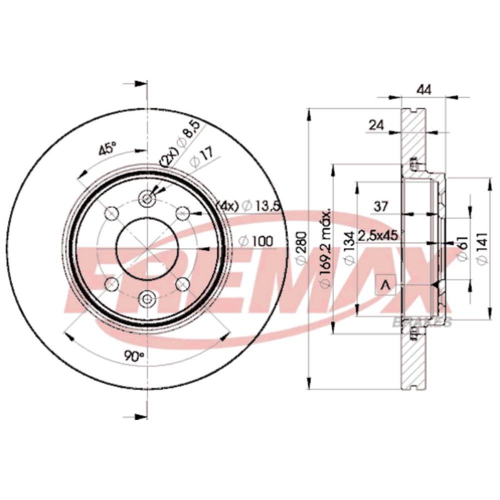 Disco De Freio Dianteiro Renault Megane Fremax Bd7829