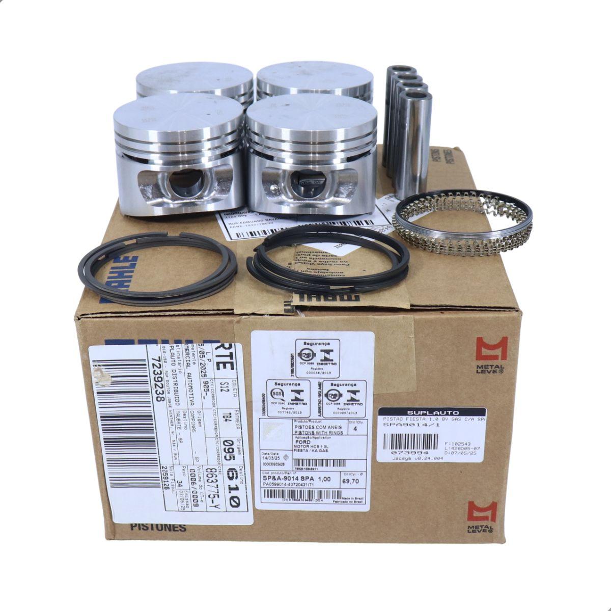 Pistao Fiesta Ka 1.0 Endura Gasolina 1.00 Metal Leve Metal Leve Spa9014/1