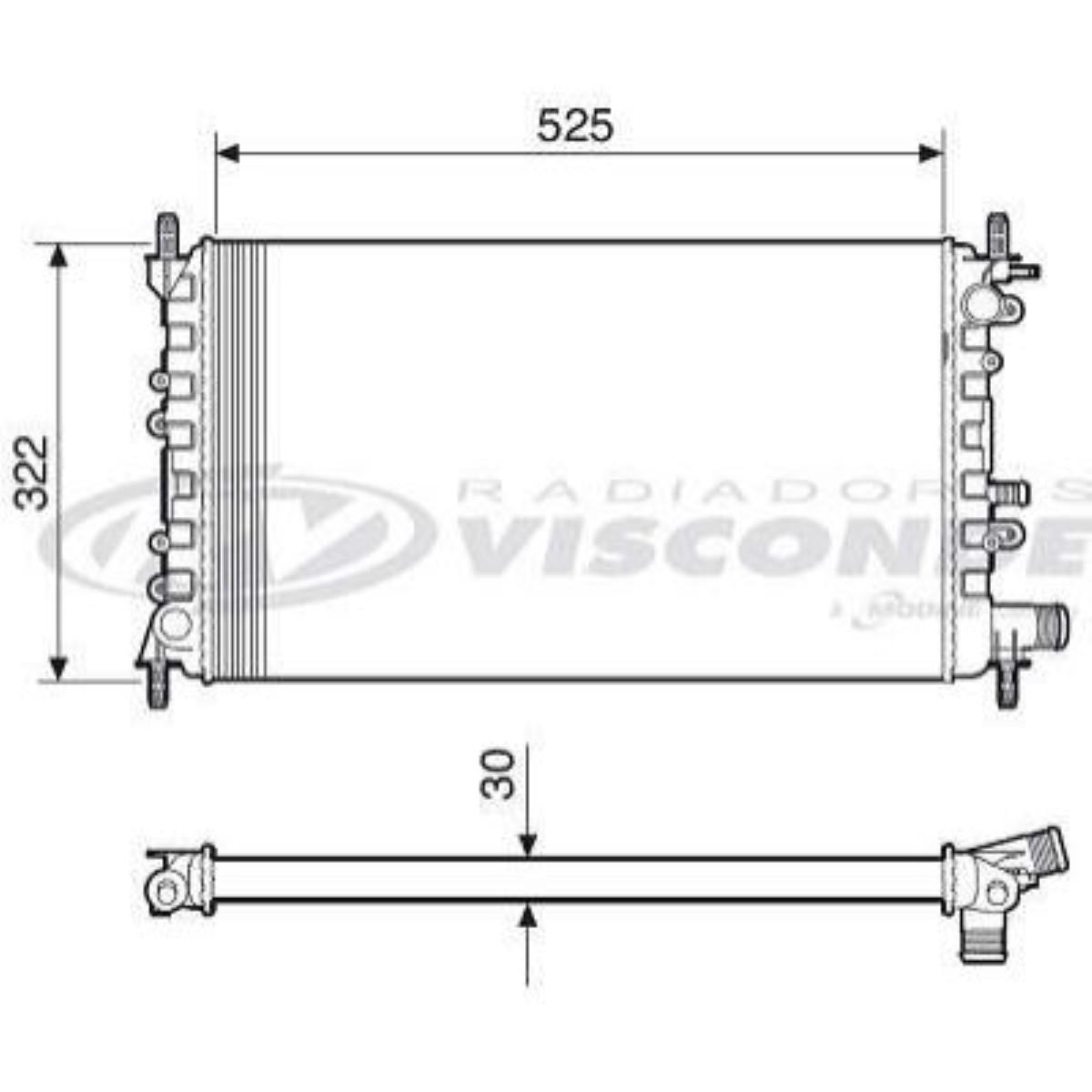 Radiador Escort Logus Pointer 1.8 2.0 1993/ Sem Ar Visconde Rv2275