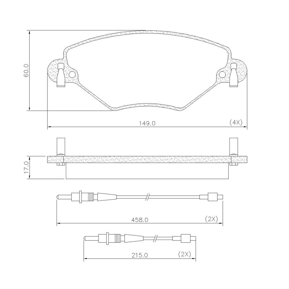 Pastilha De Freio Dianteira Citroen C5 Break 2001/ Frasle Pd649E