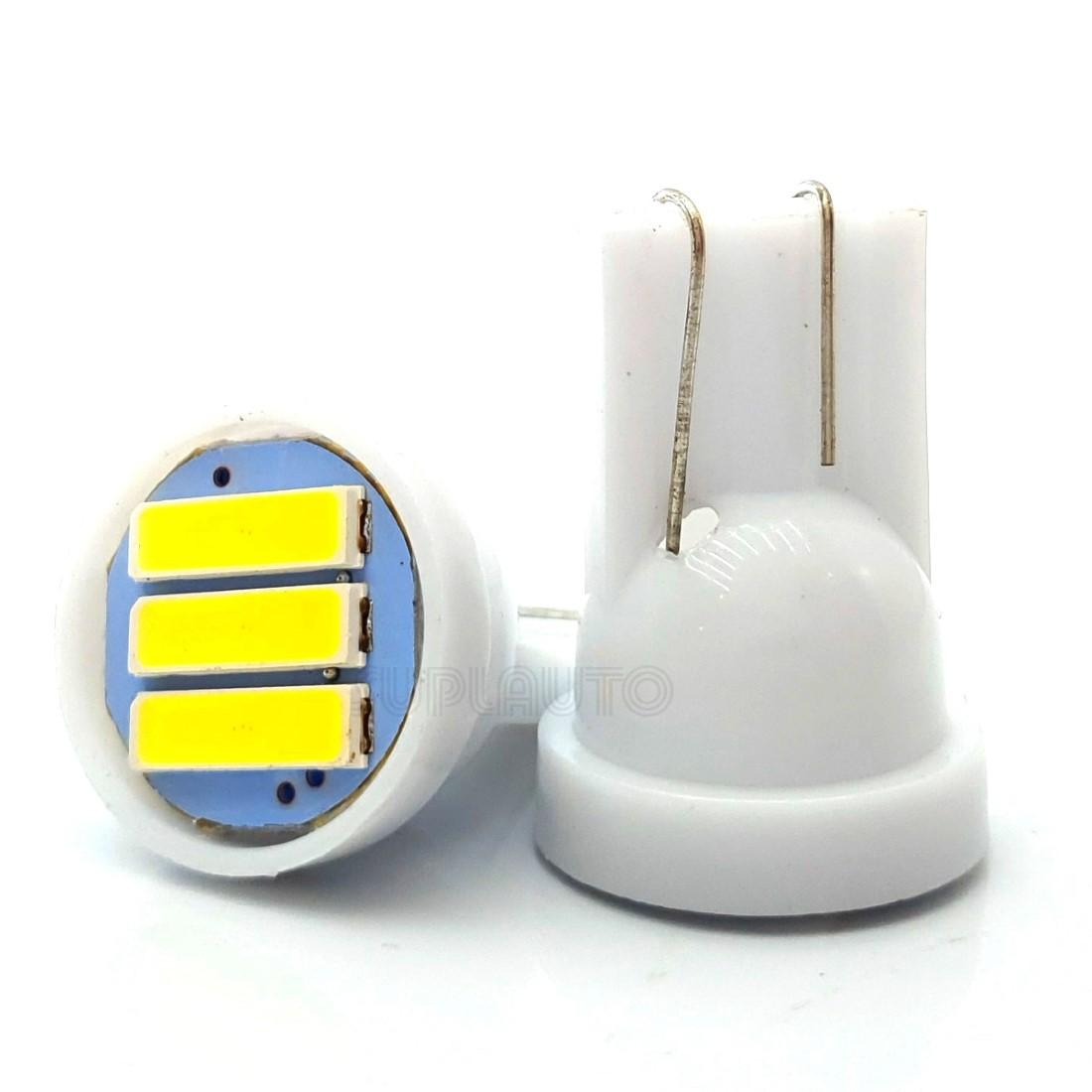 Par Lampada T10 3 Leds Branca Pingo Luz 6000K Vx Imp935382