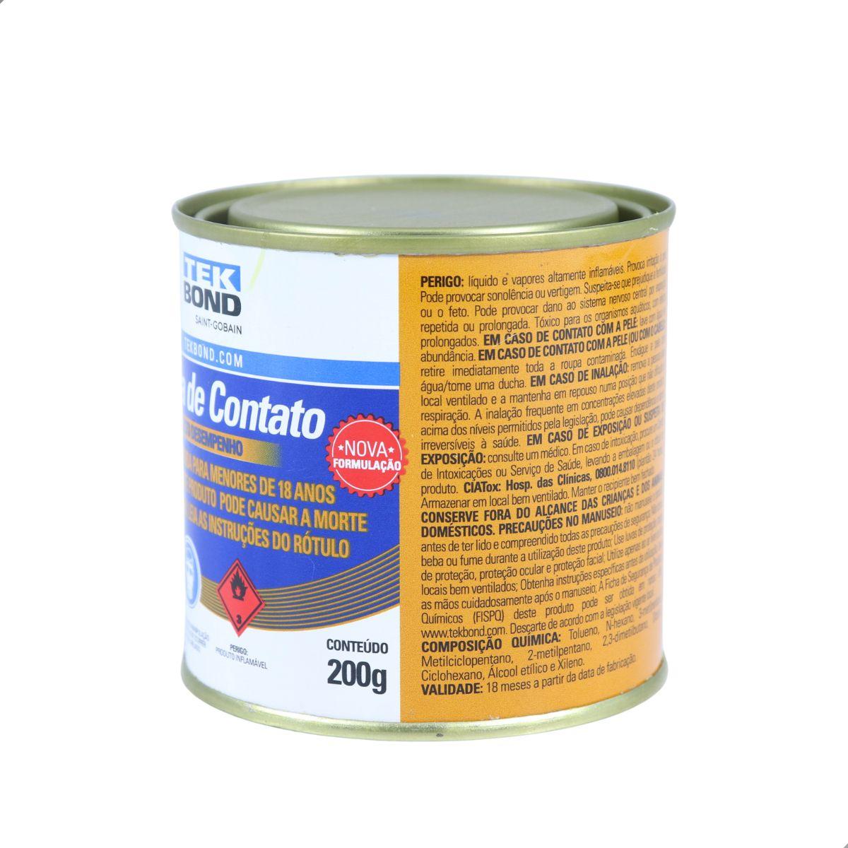 Cola Sapateiro Adesivo De Contato 200G Tekbond 24301000190