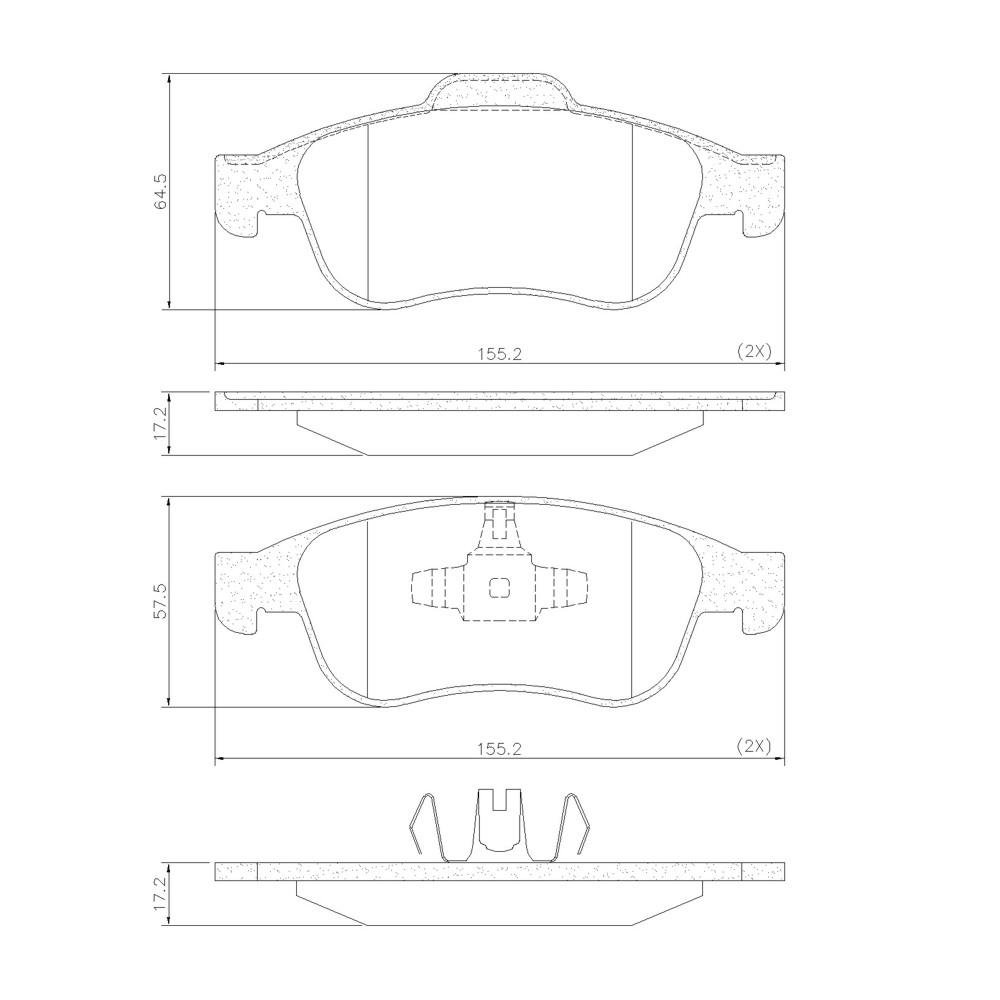 Pastilha De Freio Dianteira Duster 11/ Fluence 10/ Captur 17/ Ds4 11/ Fras-Le
