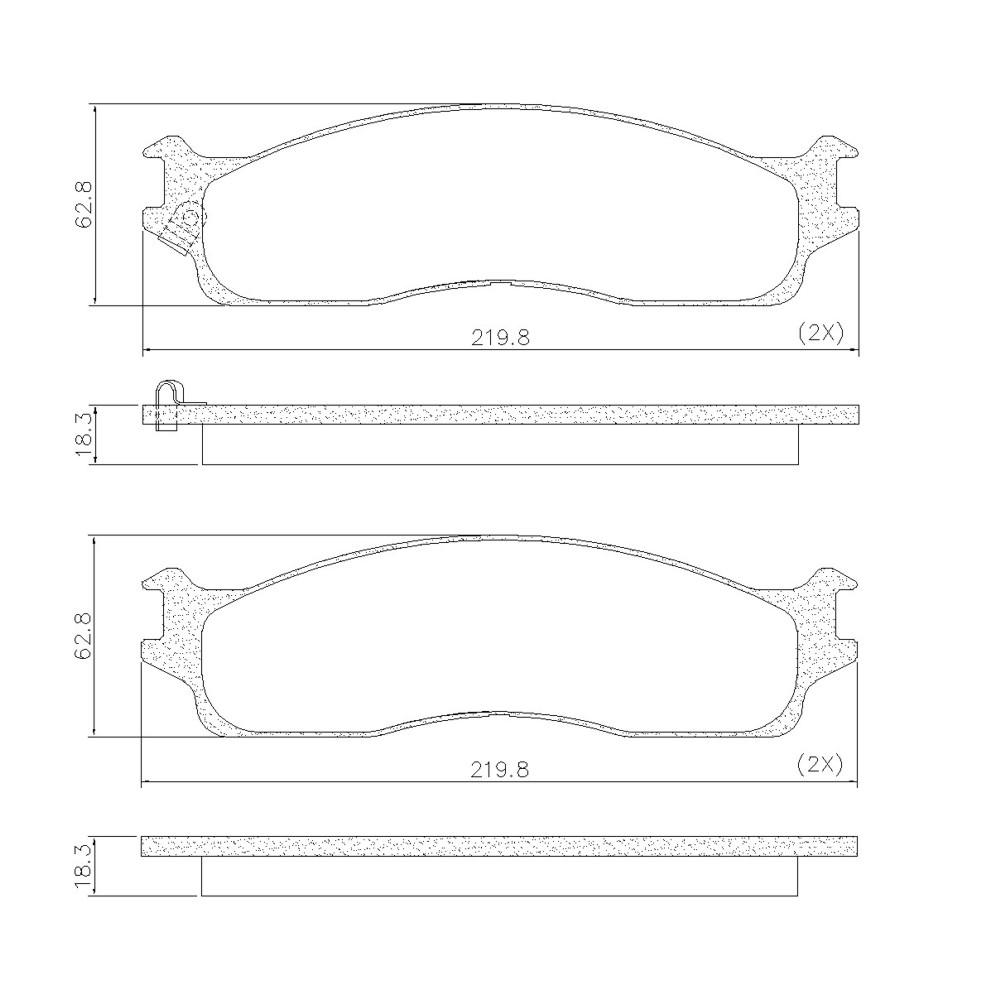 Pastilha De Freio Dianteira Dodge Ram 1500 2500 3500 2003/ Frasle Pd637