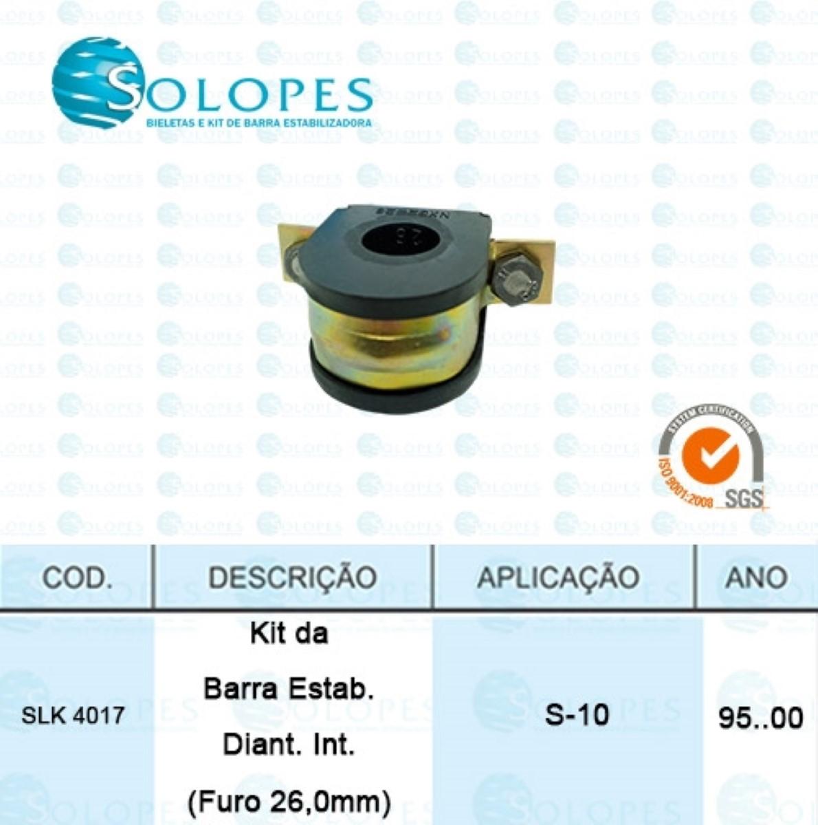 Kit Barra Estabilizadora S10 1995 Ate 2000 Solopes Slk4017