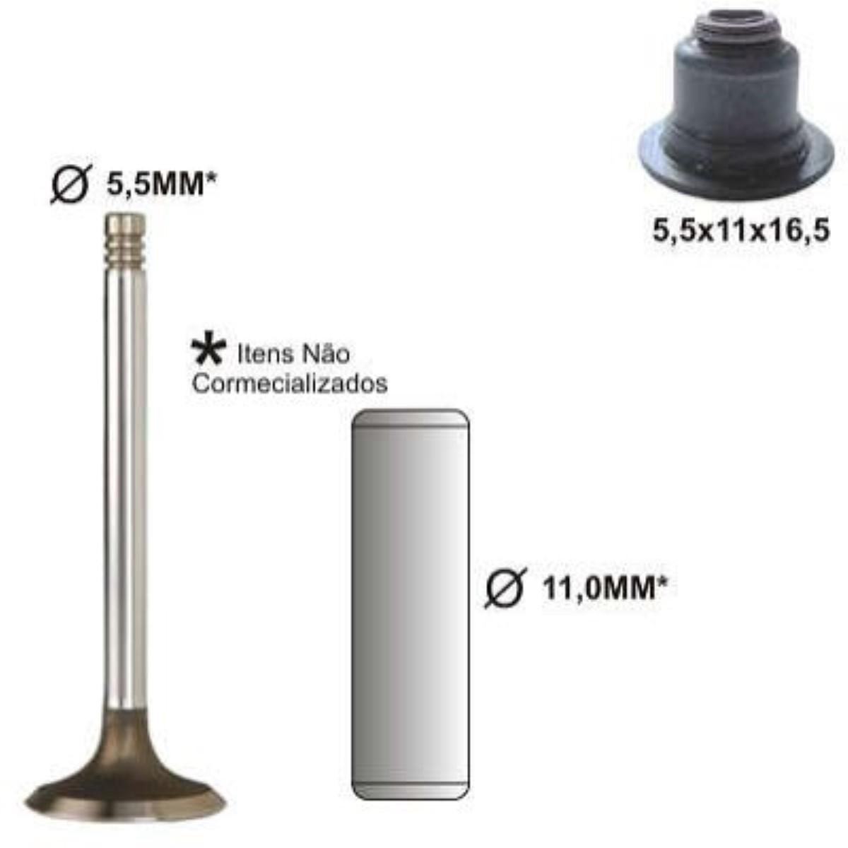 Retentor Valvula Clion 206 1.0 16V Bastos 1250087