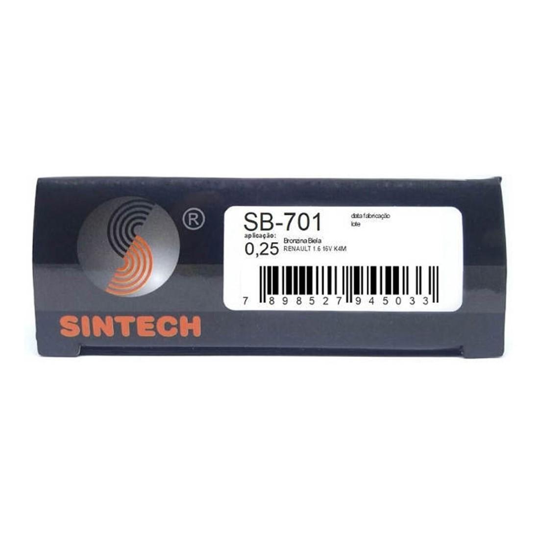 Bronzina Biela Clio Megane Duster 1.6 Sintech Sb701/25